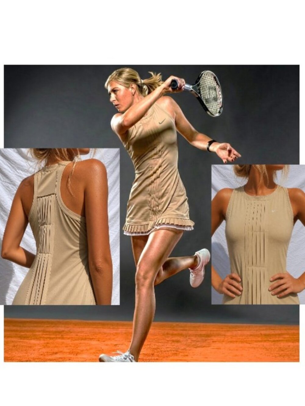 Nwt Nike Maria Sharapova Pleated Tennis Dress w/ BRA skirt S Small